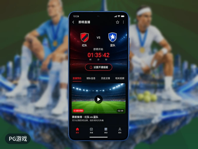 随时随地掌上观赛，尽在PG游戏 APP